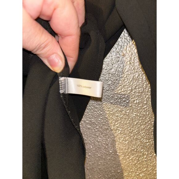 Eloquii Preppy Dark Academia Studious Sheer Black Long Sleeves Blouse Top - Picture 10 of 11